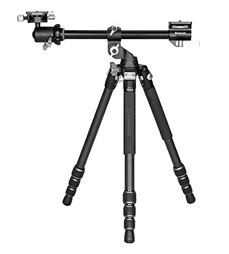 VANGUARD VEO3T+ 264CB - Dreibein-Reisestativ, Makrostativ & Monopod aus Carbon - Multi-Mount fähig - inkl Ball Head/Kugelkopf, Multi Mount Adapter, Spikes & Stativtasche