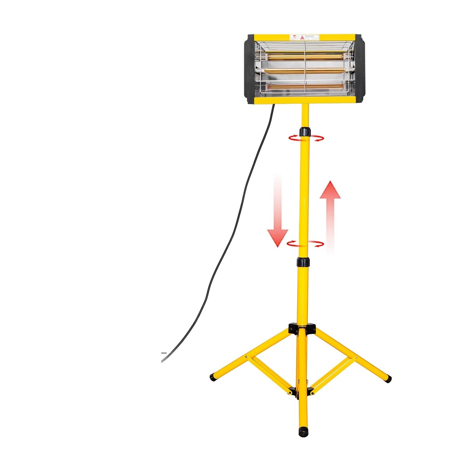 Lacktrocknungsmaschine, 1000 W Handheld Infrarot Lack Lampe Kurzwellen Heizung Backen Lampe Licht Heb Auto Körper Farbe Trocknen Lampe Auto Teile Reparatur Werkzeug(ZJ-SC-001-Y-yellow)