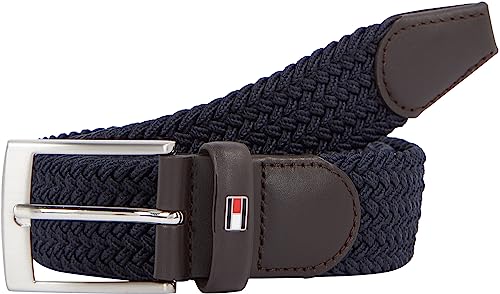 Tommy Hilfiger Herren New Adan Belt 3.5Cm Gürtel, Blau (Sky Captain 422), 674 (Herstellergröße: 90)