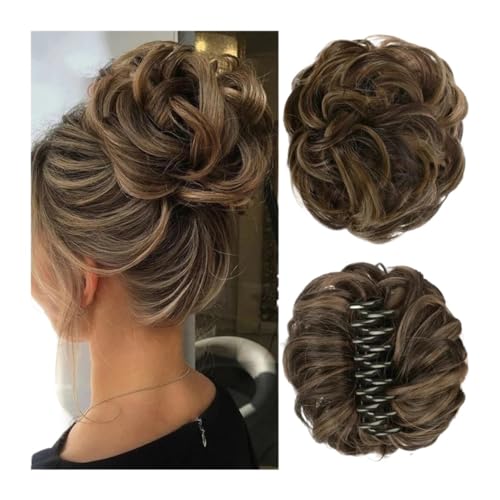 Haarteil Haargummi Synthetischer Haarknoten, Clip-in-Chignon-Haarteil, lockiges, unordentliches Haar, Pferdeschwanz-Haarverlängerungen, Scrunchie-Haarteile for Frauen Haarverlängerung(#35)