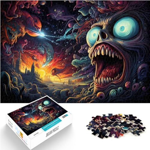 Puzzlespiele, Fantasy-Monster, 1000-teiliges Puzzlespiel, Holzpuzzle, Lernpuzzle für anspruchsvolles Puzzlespiel und Familienspiel (50 x 75 cm)