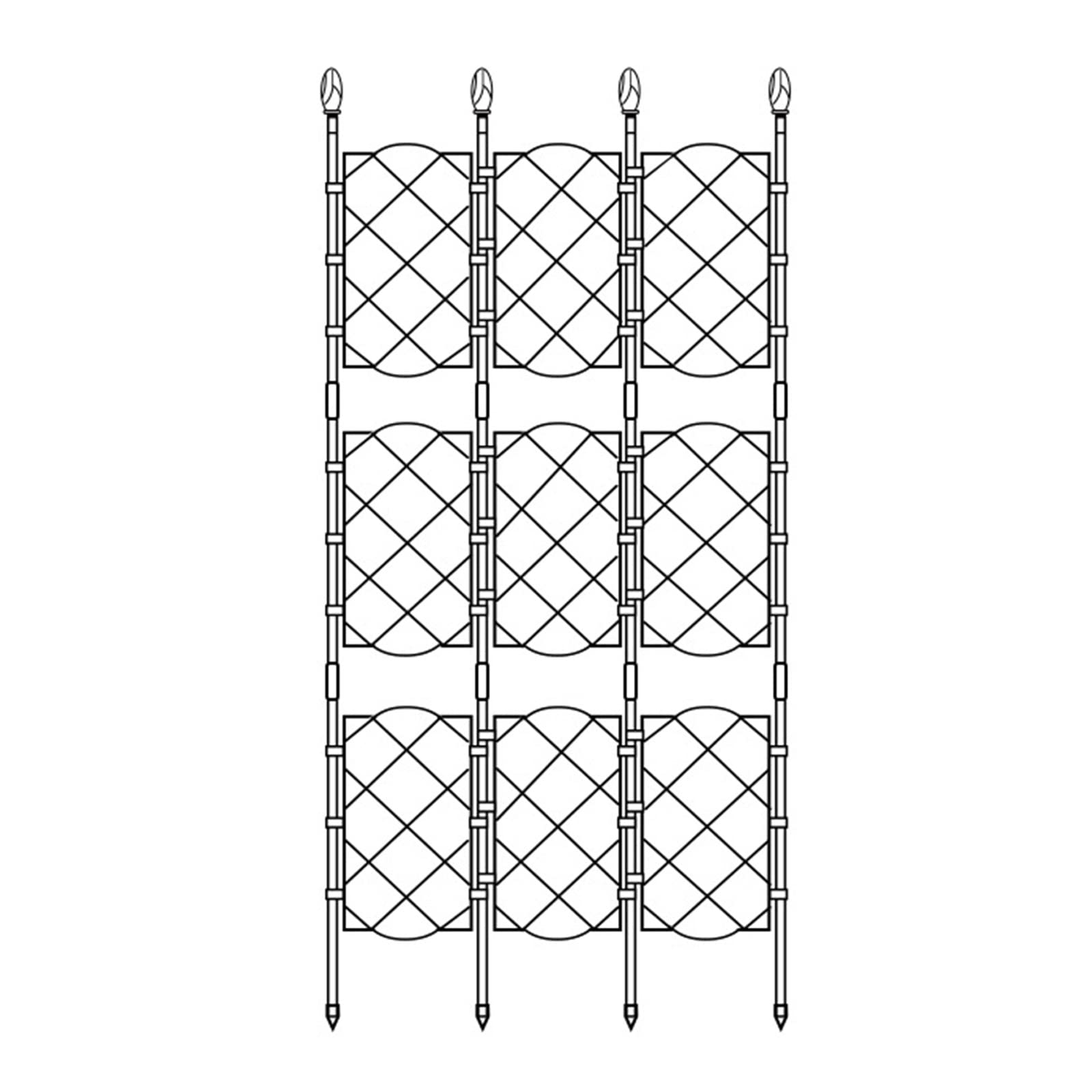 Rankgitter für den Garten, zum Klettern, rostfreies Eisen, Topfgemüse, Reben