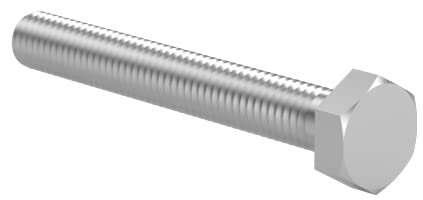 meinschraubenversand.de - Sechskantschrauben M8x75 50 Stück DIN 933 (Vollgewinde, Gewindeschrauben, Maschinenschrauben, Außensechskant, ISO 4017) A2 V2A rostfreier Edelstahl M8 x 75