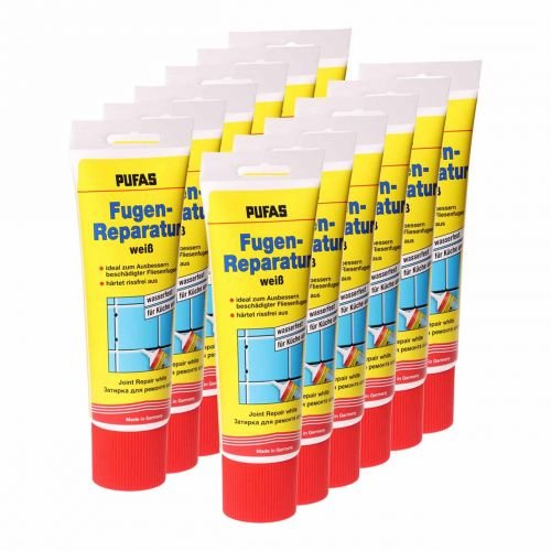 12 x Pufas Fugen-Reparatur weiß 400g