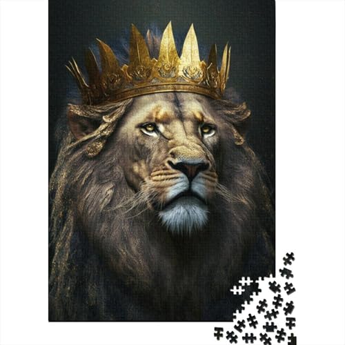 Bloodline of The Lion Kings Puzzles 500 Teile Holzpuzzles Holzpuzzles für Erwachsene Puzzles für Erwachsene Lernspiel Herausforderungsspielzeug 52x38cm