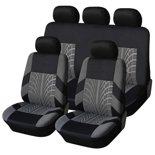 FUJIUM Sitzbezüge Auto Set für Ford Ecosport 2018-2023, Fit Komplettset Autositzschoner, Autositzbezüge Set, Auto-Zubehör Innenraum, Auto-Schonbezüge,C/Gray