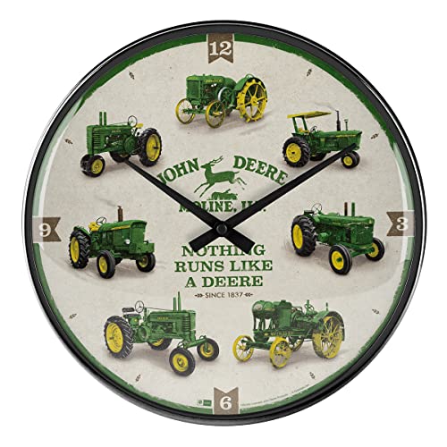 Nostalgic-Art 51094 - John Deere - Model Chart - Wanduhr 31 cm