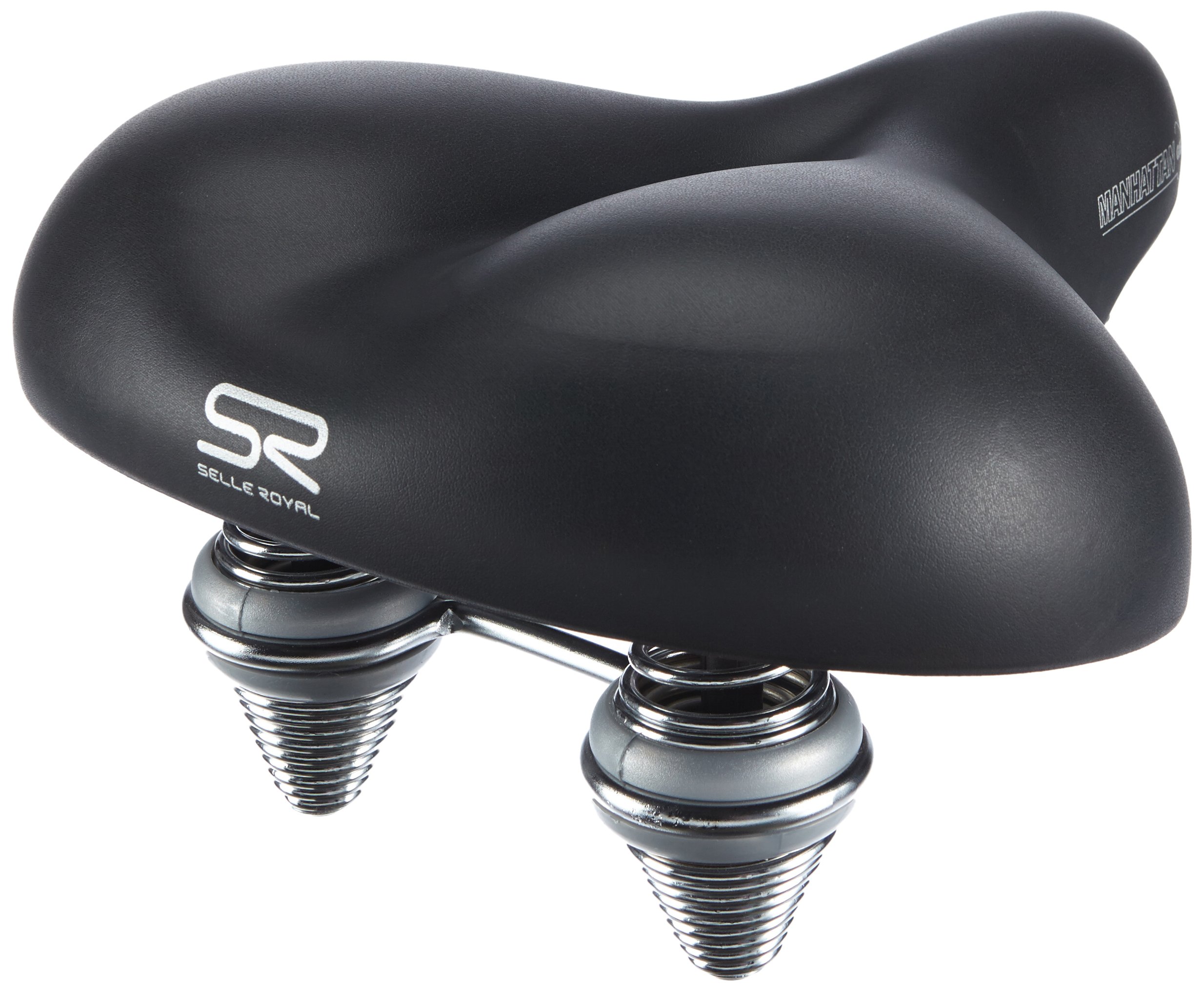 Selle Royal Touren-City-Sattel Manhattan mit Geleinlage Zug- und Druckfedern, schwarz, 6491