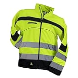 KG Urgent Softshelljacke Arbeitsjacke GELB Softshell Wasserdicht Herrenjacke Berufsjacke Neongelb Winterjacke (XXXL)