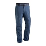 Maier Sports Tajo 2, Herren Wanderhose, Wasserabweisende Outdoorhose für Trekking und Hiking, Praktische Zipp-off-Funktion, PFC-frei, mSTRETCH pro 4 & Dryprotec, Blau, 28 (W42/L31)