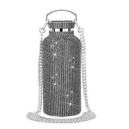 Leichte Mit Strasssteinen Und Diamanten Verzierte Isolierflasche Mit Bling Strasssteinen Trinkflasche Für Frauen Und Mädchen