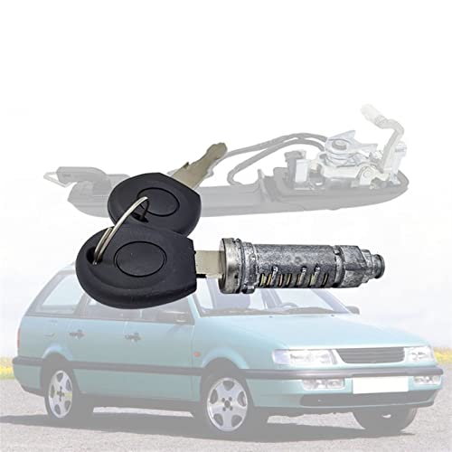 VLZUNO Außentürgriff-Reparatursatz, Gummimatte, Schlüssel-Schließzylinder, für, for VW, für, for Passat B4 1994–1997 Autotür-Schließzylinder(1 Lock cylinders)