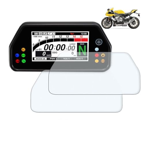 VLZUNO for YZF R1 R1M R1S M/S YZF-R1 YZF-R1M YZF-R1S Cluster Scratch Cluster Displayschutzfolie Armaturenbrett-Displayschutz(2 PCS)