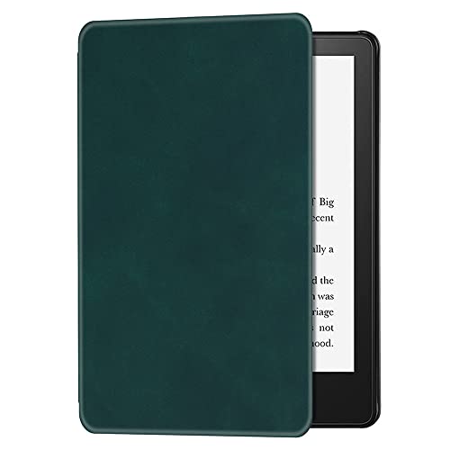 JNSHZ Dünnste Hülle Für 6.8 Lnch Kindle Paperwhite 11Th Gen 2021 Signature Edition Cover Für Kindle Paperwhite 5 Smart Cover Mit Auto Sleep/Wake, Dunkelgrün