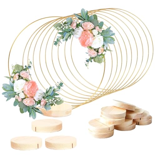 Remingtape 25 Stück 12 Große Blumen-Mittelstücke mit Ständer für Hochzeitsempfänge, DIY-Tischmittelstücke, Wandbehang-Bastelarbeiten