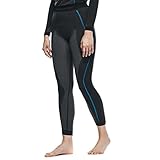 Dainese Damen Dry Pants Lady Baselayer-Hose, Schwarz/Blau, XS/S