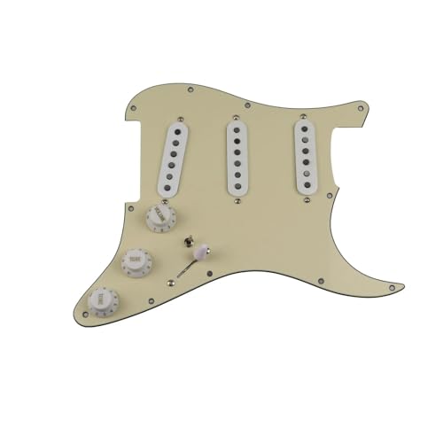 Schlagbrett Tonabnehmer für E Gitarre Loaded Prewired Gitarren-Tonabnehmer SSS 60er-Jahre-Stil Single Coils 5 Tonabnehmer 7-Wege-Verdrahtung Schlagbrett(10)