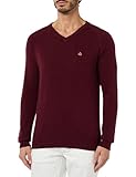 Merc Herren Conrad Wool Blend Sweater Pullover, Burgunderrot, Large