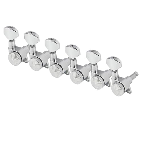 Strings Tuning Pegs Mechaniken Für Gitarre 6-teiliges Set Locking Tuners E-Gitarre Mechaniken Lock String Tuning Pegs 6R /6L (Color : Chrome 6R)