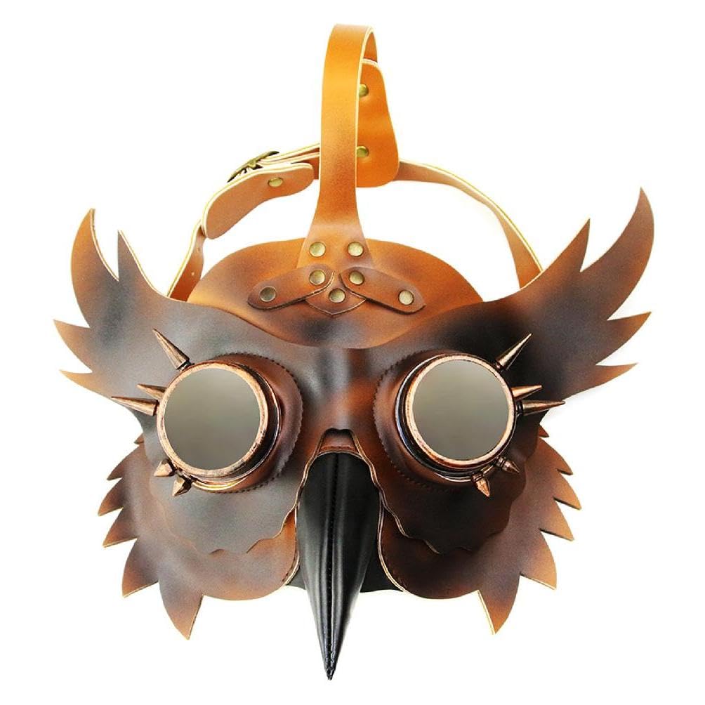 Ranuw Halloween Langer Vogel Schnabel Steampunk Pestdoktor Punk Cosplay Karneval für Maskerade-Performance Steampunk Vogel Pest Arzt Halloween Pest Doktor Maskerade