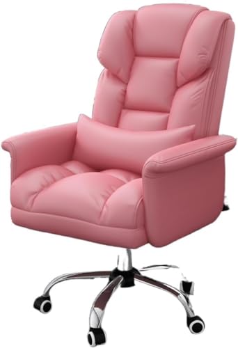 TBSZCM Chefstühle, Bürostühle, Computer-Rückenlehne, ergonomische Sofa-Bürostühle, bequemer Möbelstuhl (Farbe: Pink), interessant Run forward