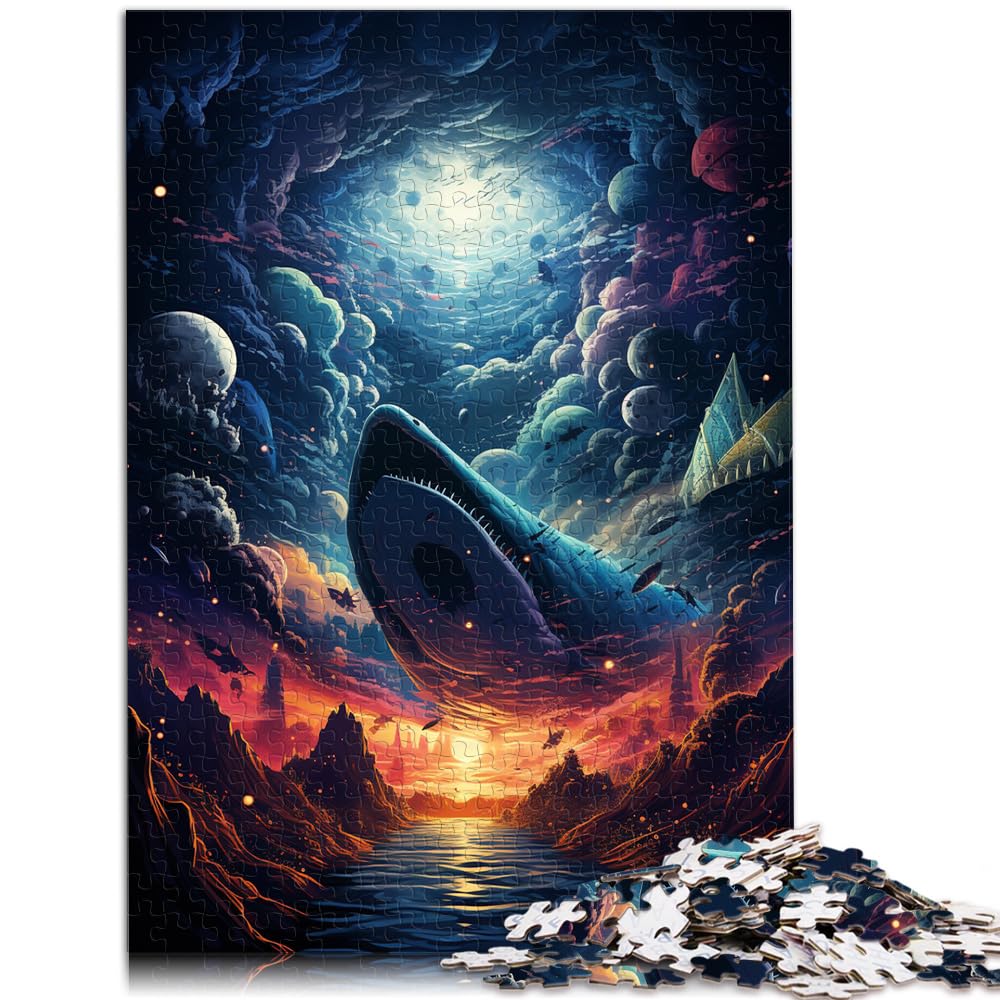 Puzzles, Geschenke, Spielzeug, farbenfrohes psychedelisches Walgemälde, 1000 Puzzleteile für Erwachsene, Holzpuzzle, Geburtstagsgeschenk, Geschenke für 1000 Teile (50 x 75 cm)