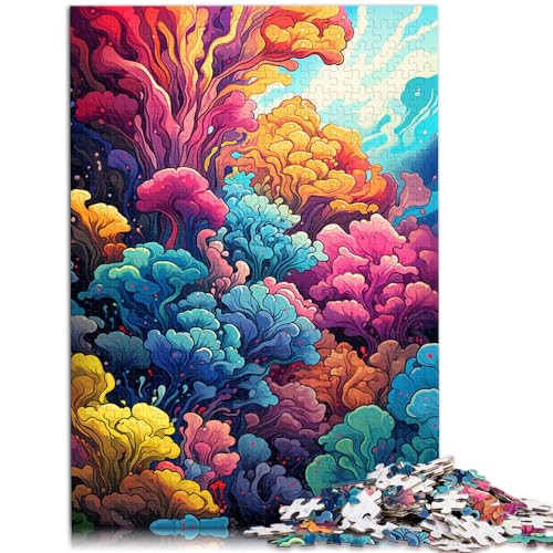 Puzzle mit 1000 Teilen, bunte Unterwasserpflanzen, Puzzle für Erwachsene, Holzpuzzle, entspannendes geistiges Lernspielzeug, 1000 Teile (50 x 75 cm)