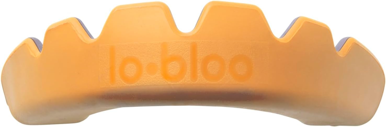 lobloo SLICK Zahn-/Mundschutz Kampfsport für Hoch-Kontakt-Sport wie MMA Hockey Fußball Rugby, Dual Density Mouthguard mit doppelter Dichte, Eine Größe für Herren Damen Kinder ab +14 Jahre (Orange)