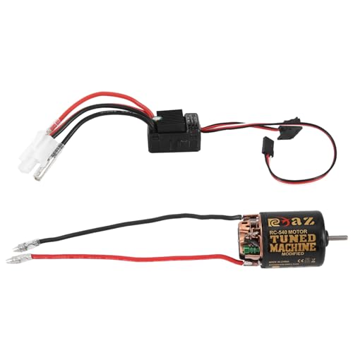 Qhpnunhq 540 Brushed Motor 13T mit 1060 Brushed ESC 60A 2-3S LiPo Wasserdichter Elektrischer Geschwindigkeitsregler für RC 1/10 Crawler Car