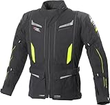 Büse Agadir Motorrad Textiljacke, schwarz/gelb, Kurz 30