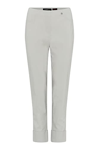 Robell Style BELLA09-7/8 Stoffhose Damen high Waist - Damenhose Power Stretch - Bengaline Stoff Hose mit Aufschlag und Gesäßtaschen - Bitte eine Größe Kleiner bestellen