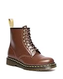 DR. MARTENS Unisex 8 Eye Boots, Brown Norfolk Flat & Brown Borg Fleece, 46 EU