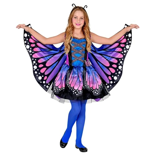 Widmann - Kinderkostüm Schmetterling, Kleid mit Tutu, Flügel, Tierkostüm, Faschingskostüme, Karneval