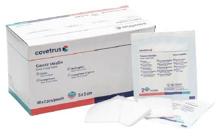 COVETRUS CO2800225 Gase steril 12 PLIEGUES 10 x 10 cm 50 Stück, Kunststoff