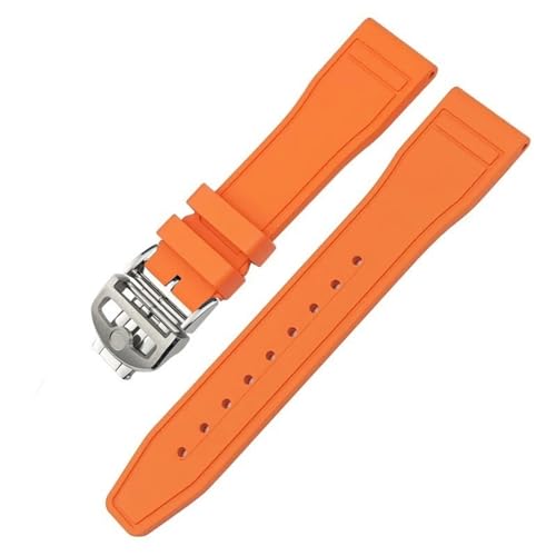 IOTUP 22 mm weiches Fluorkautschuk FKM Uhrenarmbänder 21 mm 20 mm für IWC Big Pilot Portofino Uhrenarmbandwerkzeuge aus Naturkautschuk, 20 mm, Achat