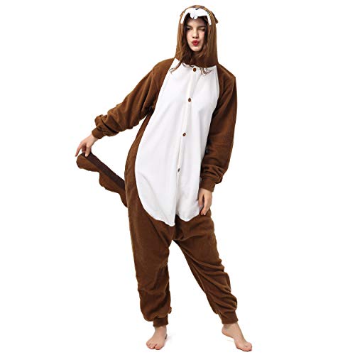 Katara 1744 (30+ Designs) Eichhörnchen-Kostüm, Unisex Onesie/ Pyjama-Qualität für Erwachsene & Teenager