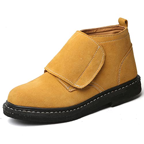 fayengan Arbeitsschuhe Herren Sicherheitsschuhe Herren Damen Leicht Schutzschuhe Mit Stahlkappen (Color : Yellow, Size : 41 EU)