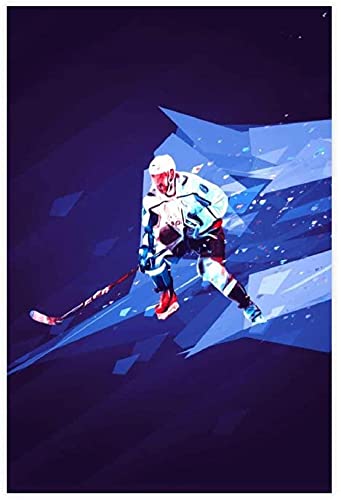 DIY 5d Diamant Malerei Kits FüR Erwachsene Und Kinder Alexander Ovechkin Eishockey Bild 1 Kreuzstich Art Kristall Strass Stickerei Painting 11.8"x15.7"(30x40cm) Kein Rahmen