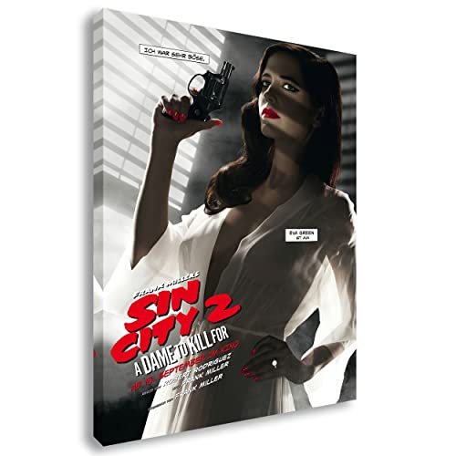 Artis Prints Leinwandbild Sin City 2 mit Eva Green, A Dame to Kill for, Klein bis XXL, Inneneinrichtung - Wohnzimmer - Wohnung, Dekoration