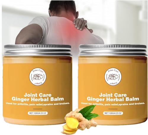 2Pcs Natural Ginger Herbal Balm, Pure Natural Ginger Herbal Balm, Naturals Relax and Unwind Balm, Joint Care Cream, Relief from Arthritis and Muscle Pain