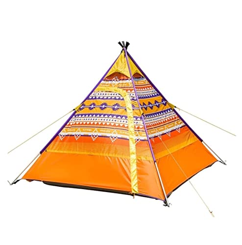 Camping Zelt Pyramidenförmiges Zelt Für 3 Personen, Einfach Aufzubauen, Wasserdichtes Sonnenschutzbeschichtungs-Aluminiumstangen-Sofortzelt Zelt Für Klettern(Orange)