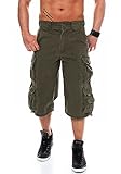 Jet Lag Herren Cargo Shorts 007 B Loose Fit Olive M