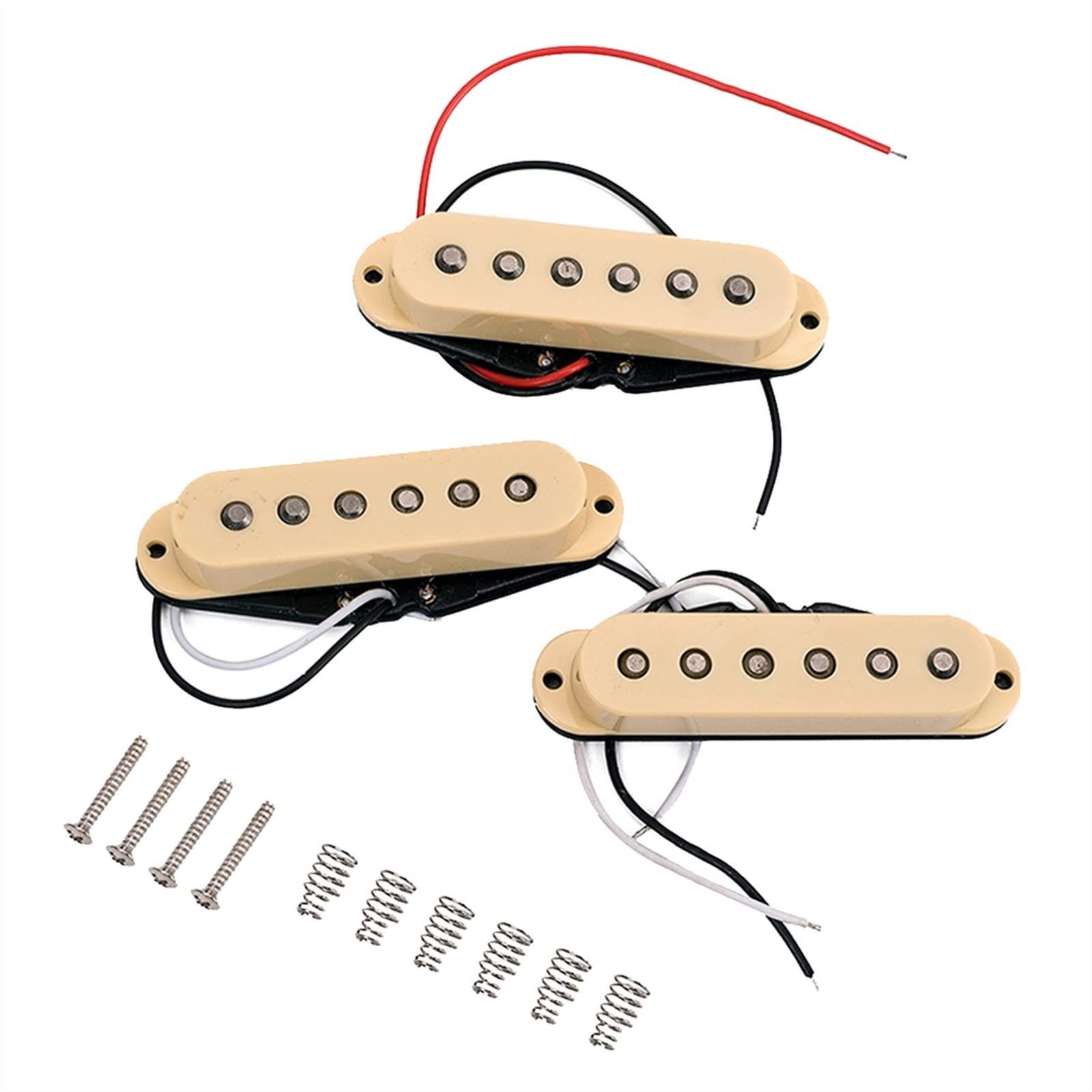 ZENGXUE Alnico V Gitarre Pickup Single Spule Humbucker Pickups Hals Mittlerer Brücke Set Für NS Beige Humbucker Tonabnehmer Set