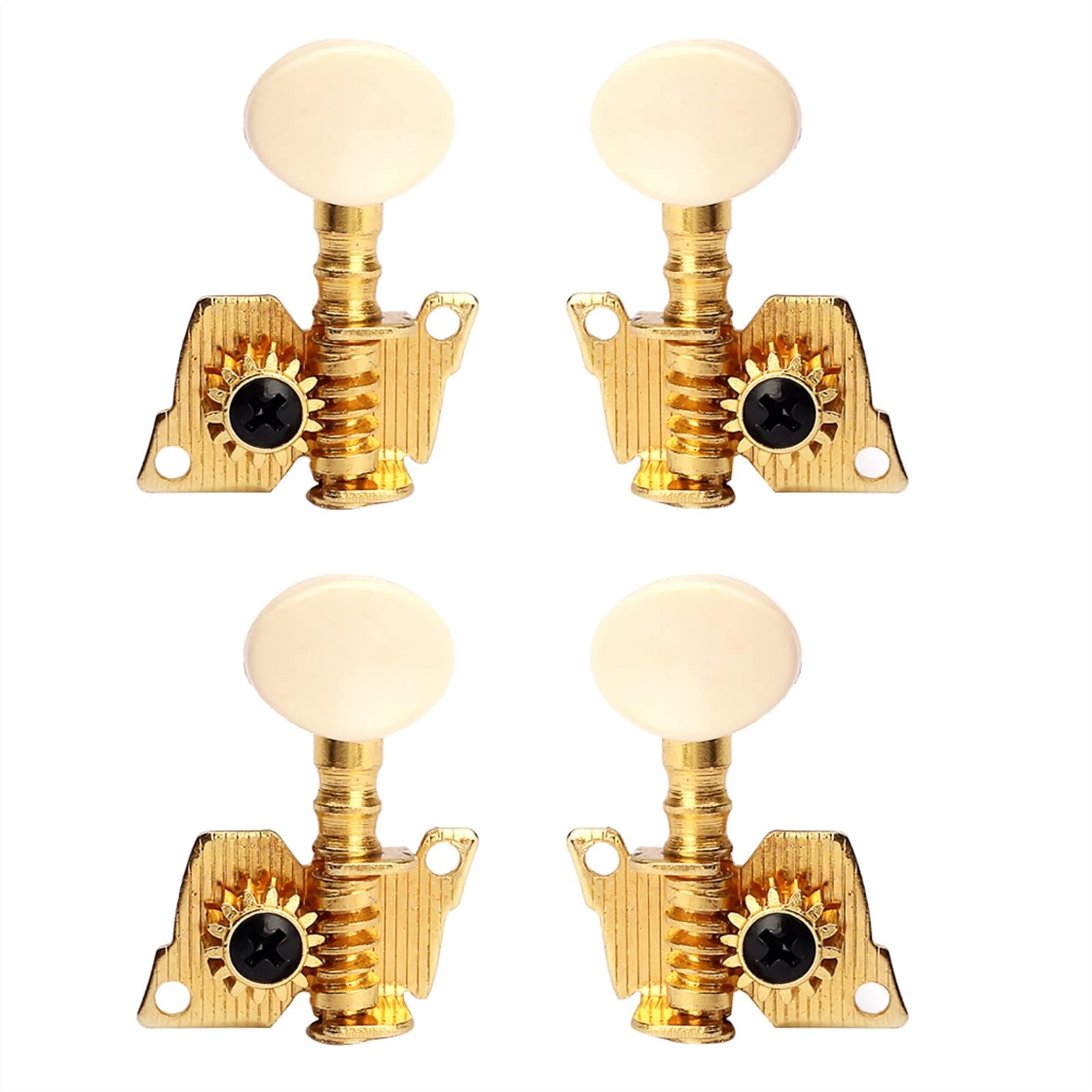 Gitarren Stimmwirbel 4 Stück Kupfer + Eisen 2L2R. Ukulele Tuning Pegs-Tuner Für Ukulele DIY. Ukulele-Gitarre-Ersatzteile Golden