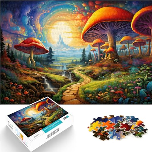 Puzzlespiel Pilzwelt Puzzle für Erwachsene 1000 Teile Holzpuzzle Familienspiel zum Stressabbau Schwieriges Herausforderungspuzzle 1000 Teile (50 x 75 cm)