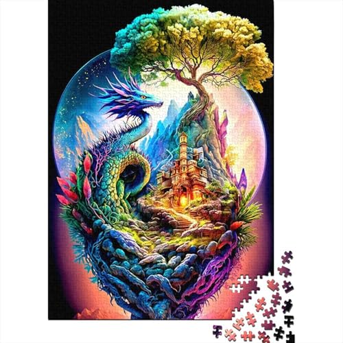 1000 Teile für Erwachsene, schwierige Puzzles, Fantasielandschaft für Erwachsene, 1000 Teile Puzzlespiel, Spielzeug für Erwachsene, Familienpuzzle, Geschenk (Größe 75x50cm)