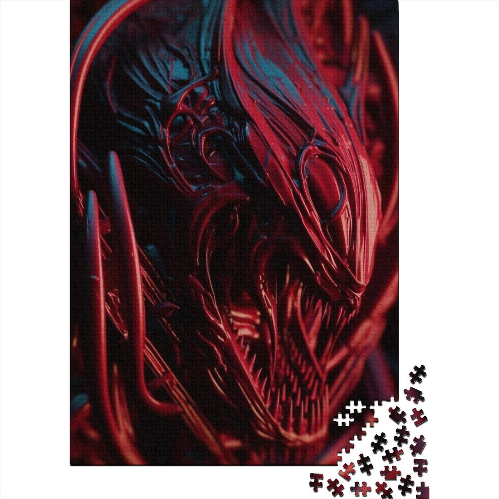 Blood Red Shadow Puzzle 1000 Teile Holzpuzzle für Erwachsene und Jugendliche ganze Familie und die 75x50cm