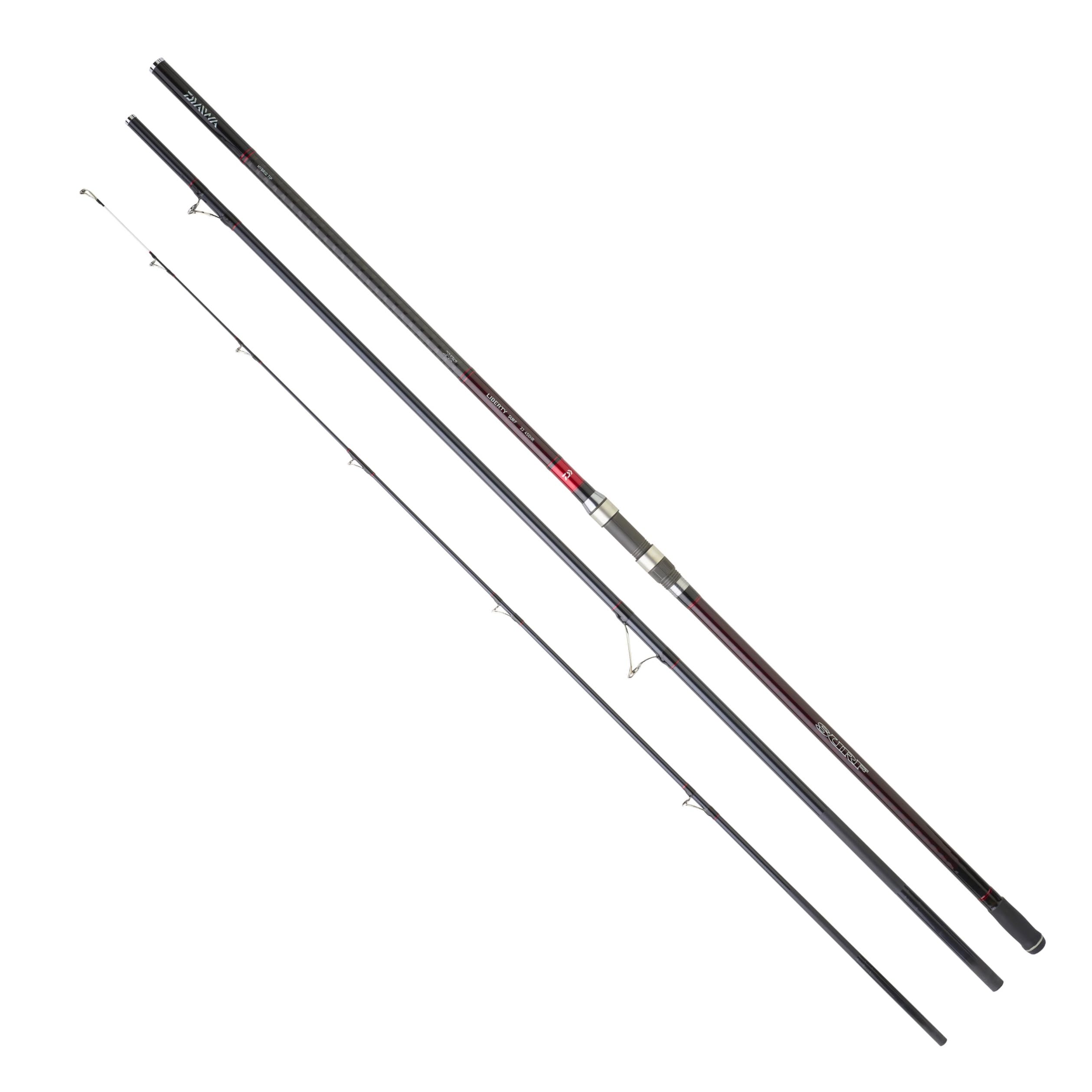 DAIWA Liberty Surf, 4,20m, 14 Fuß, 100-225g, 3 Teile, LTS33420HR-AF, Hybrid-Spitze, Angelrute zum Brandungsangeln, 11713-429