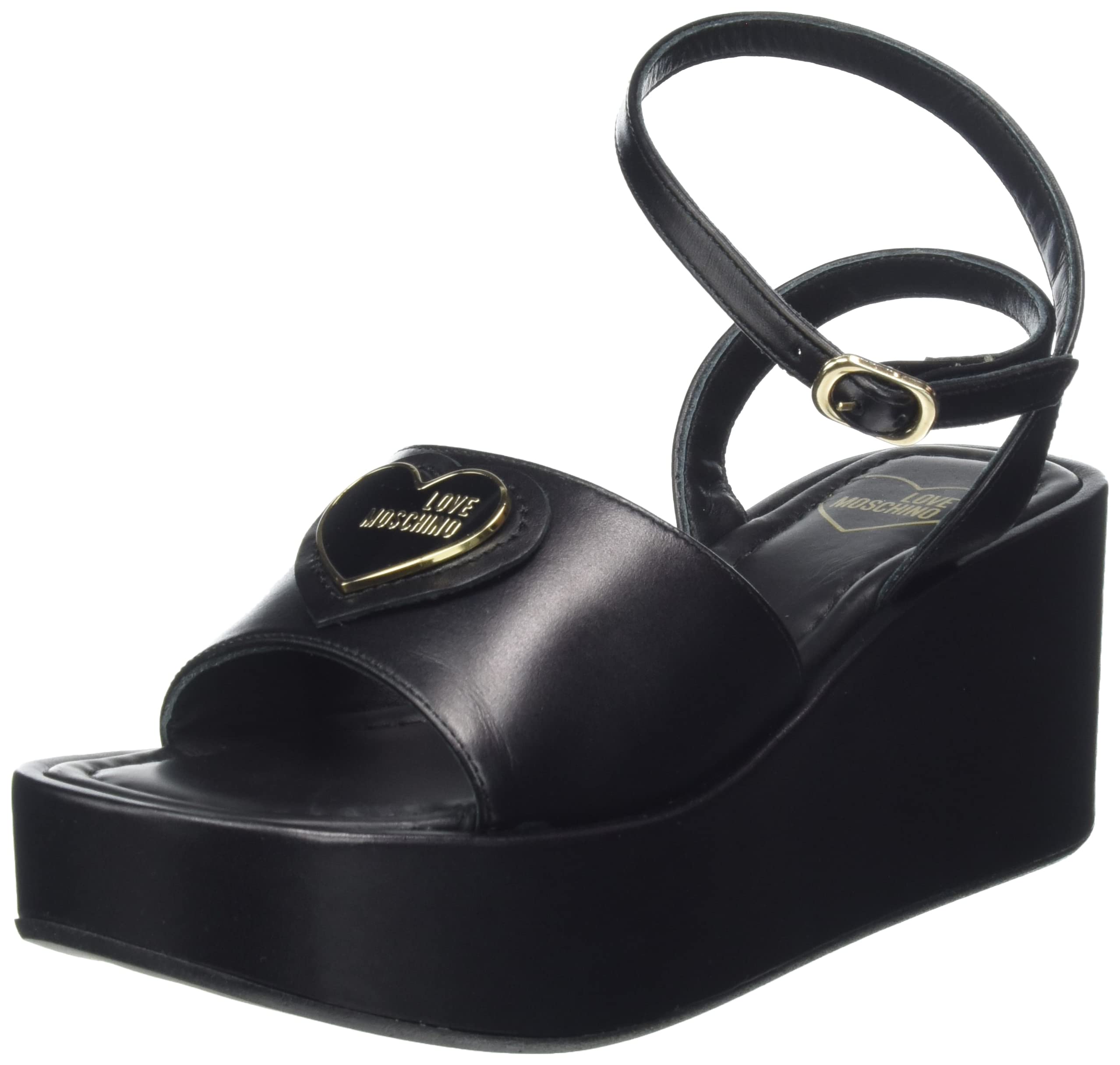 Love Moschino Damen Ja16478i0gie000 Platform Sandalen, Schwarz, 37 EU