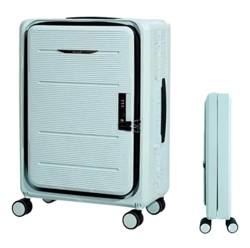 Habrur Rollkoffer Koffer Trolley Faltbare Koffer, Verstellbarer Trolley, Handgepäck, Vorne Offener Koffer Koffer Gepäck Reisekoffer (Color : B, Size : 20 in)